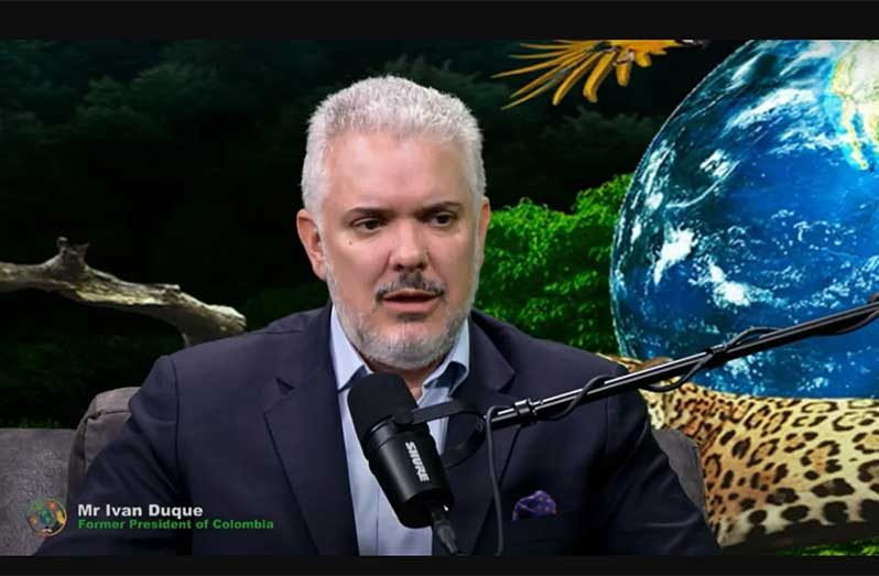 Former Colombian President Ivan Duque during the United for Biodiversity: The Alliance Podcast