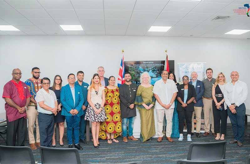 Representatives from Iwokrama, the British Chamber of Commerce Guyana (BritCham) and key stakeholders