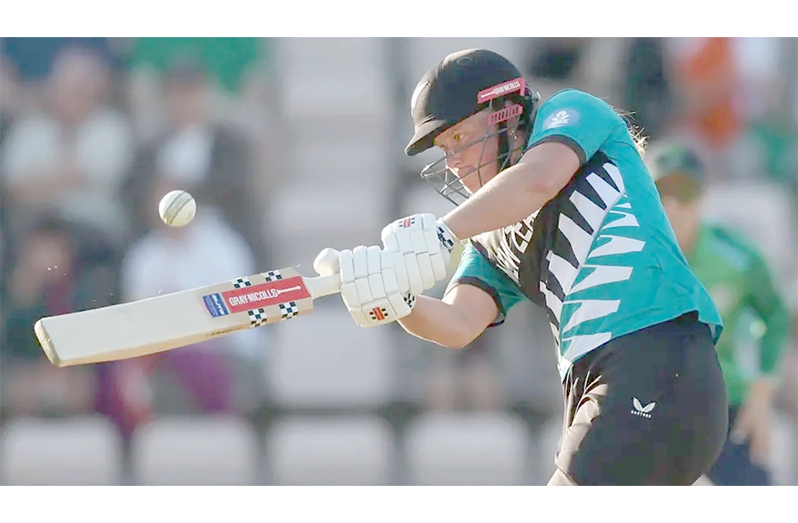 Izzy Sharp hit four boundaries as she top-scored for New Zealand with 36