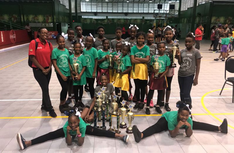 LINDEN! Some of the Linden contingent display their accolades after dominating the inaugural National Skip to My Lou - Jump Rope Championship.