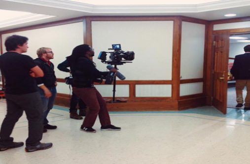 Yaphet Jackman on set