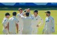 Jacob Duffy got his maiden Test wicket  •  (Zimbabwe Cricket)