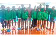 Minister Steven Jacobs (centre) with IGG swimming Champions Suriname (Sean Devers photo)