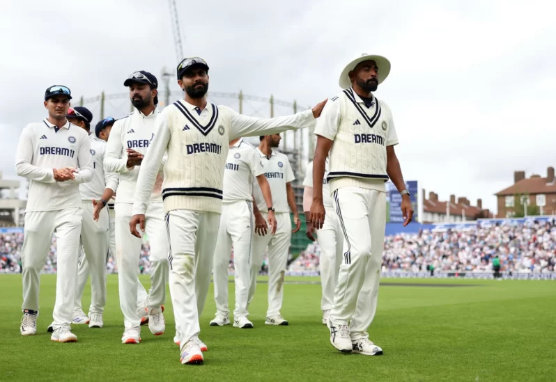 Ravindra Jadeja seen here giving Mohammed Siraj a pat on the back, will deputise the Indian side for the West Indies Series