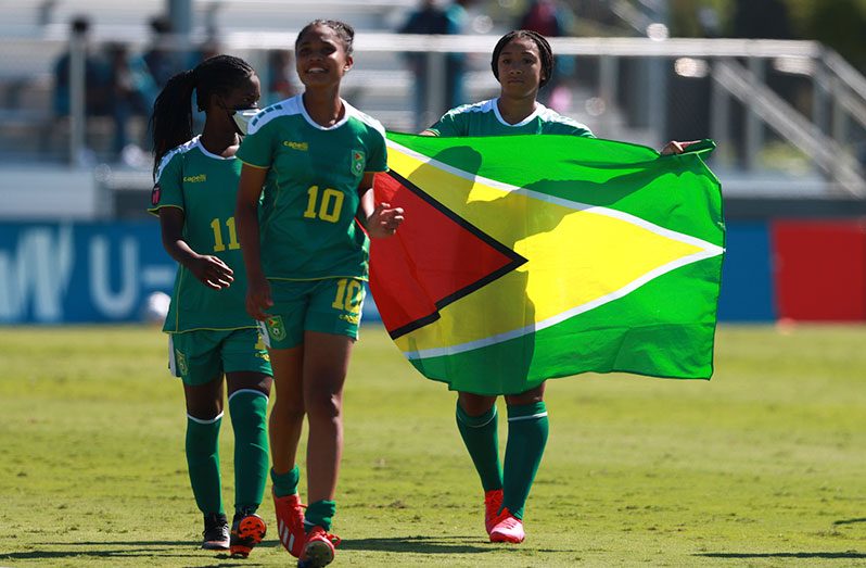 Guyana advanced directly to the knockout stage of the 2022 CONCACAF Women’s U17 Championship. (Photo compliments: CONCACAF)