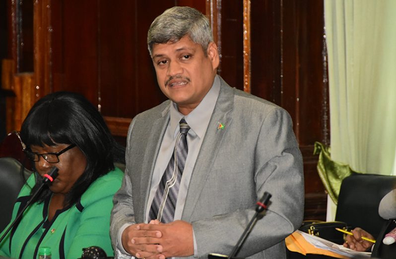 Minister within the Ministry of Finance, Jaipaul Sharma (Adrian Narine photo)