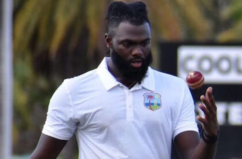 Fast bowler Jair McAllister.