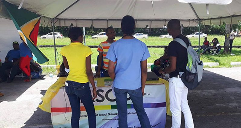 SASOD’s social change coordinator, Jairo Rodrigues engaging youths at the youth fair
