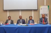 SENIOR Finance Minister, Dr Ashni Singh; Public Works Minister Juan Edghill and Minister of Tourism, Industry and Commerce, Oneidge Walrond, on Wednesday participated in a breakfast engagement with over 60 Jamaican business persons led by Jamaica’s Minister of Industry, Investment and Commerce, Senator Aubyn Hill
