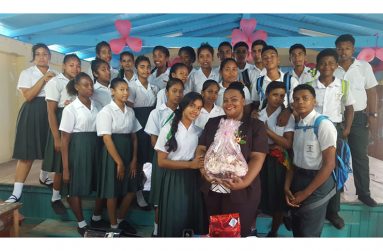 James with children from Charity Secondary School