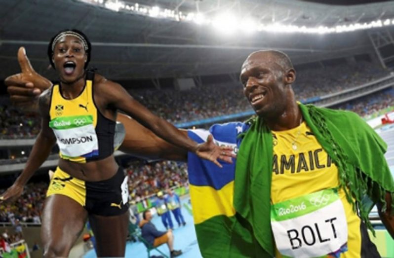Elaine Thompson and Usain Bolt
