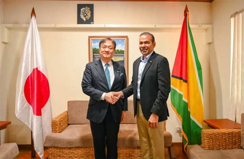 Foreign Secretary Robert Persaud met with the State Minister of Foreign Affairs of Japan, Iwao Horri, on Wednesday