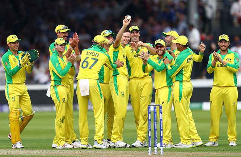 Left-arm pacer Jason Behrendorff salutes his five-wicket haul. (Getty Images)