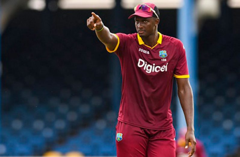 West Indies captain Jason Holder looks in the direction of World Cup qualification