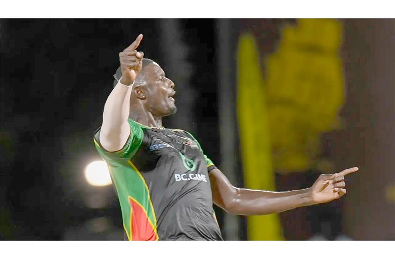 Captain Jason Holder picked up four wickets for just 14 runs  •(  CPL T20 via Getty Images)