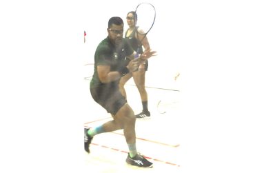 Jason Ray Khalil and his sibling, Ashley, won the Mixed Doubles title before Jason Ray joined forces with Nicholas Verwey to take the Men’s Doubles title (Sean Devers photo)