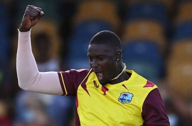 Jason Holder took 4-7 as England were skittled for 103 at Kensington Oval.