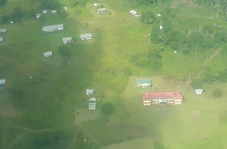 An aerial view of Jawalla village