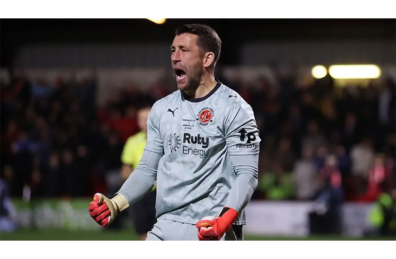 Fleetwood keeper Jay Lynch saved Bruno Guimaraes' penalty, Arsenal's fourth, to set his side on their way to an improbable victory