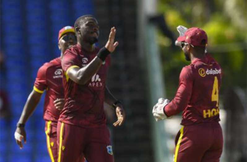 West Indies pacer Jayden Seales