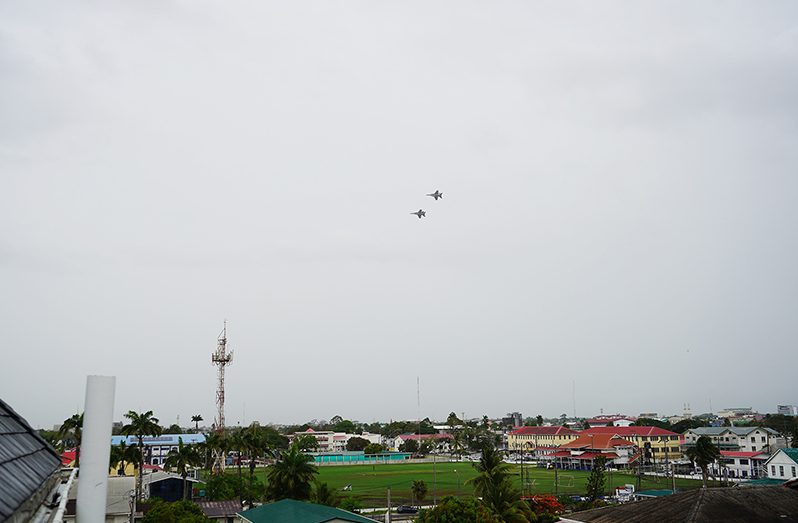 US SOUTHCOM flyover exercise in Guyana