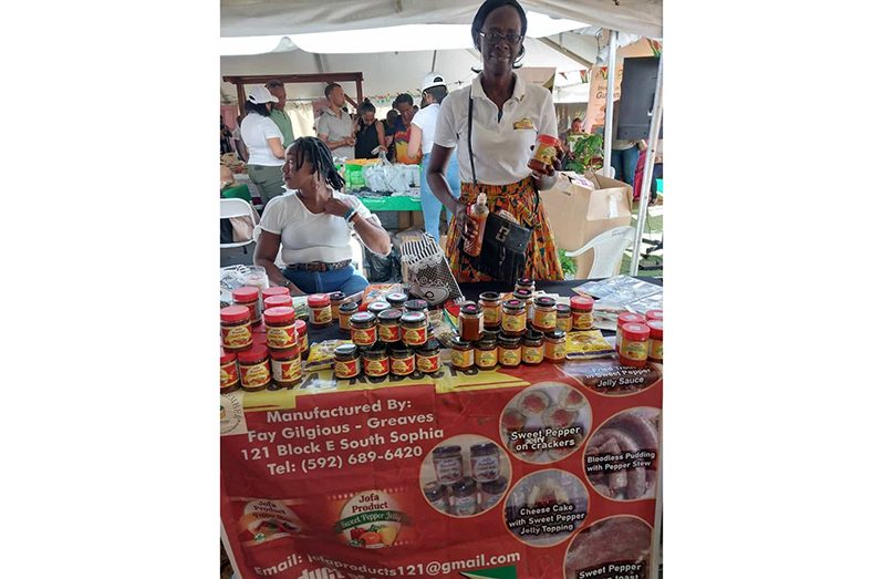 Faye Gilgious Greaves at the recent Agro-fest held in Barbados