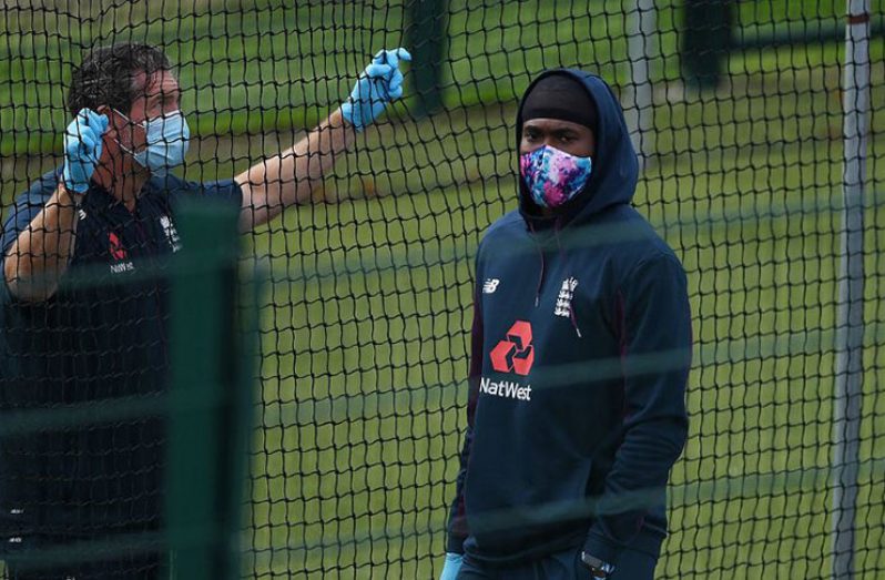 Jofra Archer returns to the nets during his period of self-isolation Getty Images
