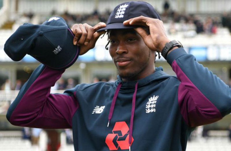 Josfra Archer was presented with his England cap.