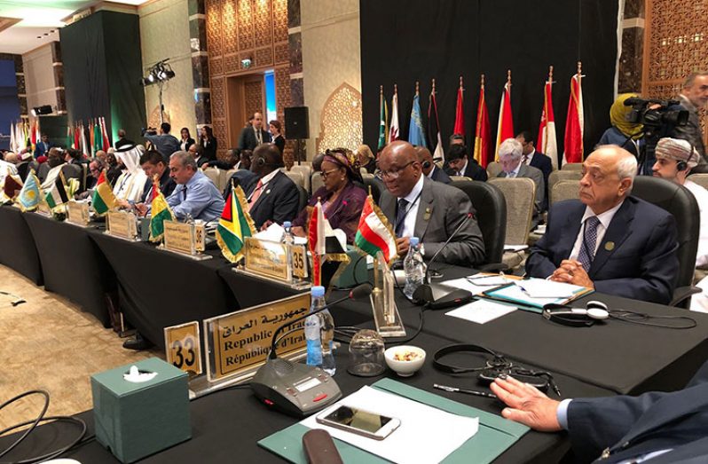 Minister of Finance Winston Jordan at the 43rd Annual Meeting of the Board of Governors of the Islamic Development Bank.