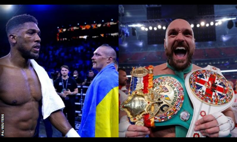 Joshua lost the WBA (Super), WBO and IBF belts to Usyk in September 2021 but Fury still holds the WBC title