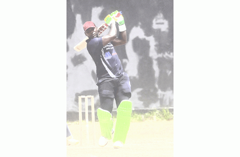 Joshua Wade scored his second century in his last three innings with a ton against GNIC at Bourda (Sean Devers photo)