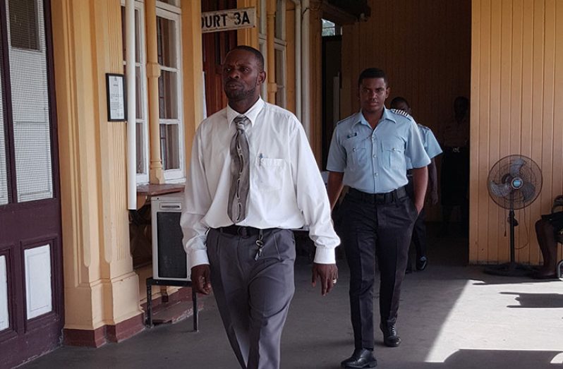 Pastor Josiah Baptiste at the High Court on Thursday (Michel Outridge photo)