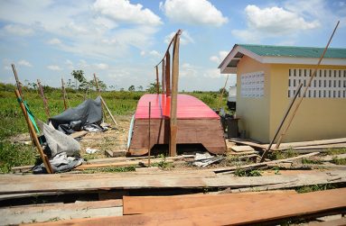 Entering the village of Hubu, Parika and viewing one of the many boats that are made there