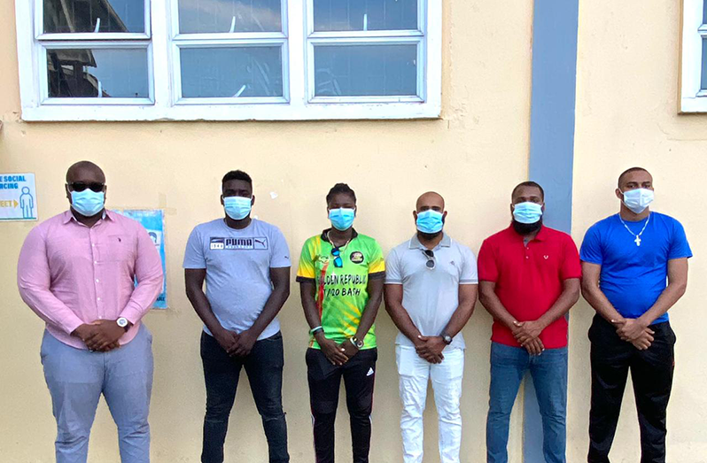 The elected members of the TPCC (From left: Gary Millington, Orlando Tanner, Tremayne Smartt, Anthony D'Andrade, Julian Moore and Joel Davis)