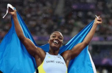 Julien Alfred won gold in the women’s 100 metres and silver in the 200 metres at the Paris Olympics.