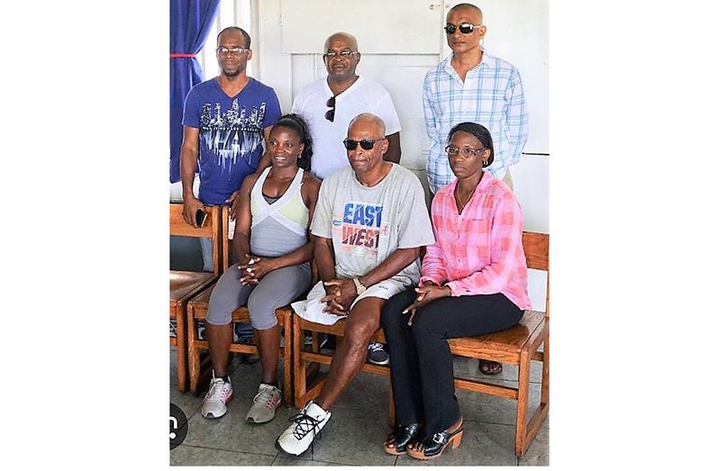 Athletes Lorrianne Adams, who won Guyana’s first Carifta Games double medals in 1989, and Alicia Fortune and Members of the GCOS with France in happier times