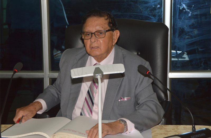 Chairman of the Commission of Inquiry (COI) into City Hall, Justice (ret’d) Cecil Kennard . (Adrian Narine photo)