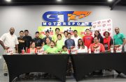 Representatives of KFC, GT Motorsports, GMR&SC and Pure Racing with some of the participating drivers at Friday's launch