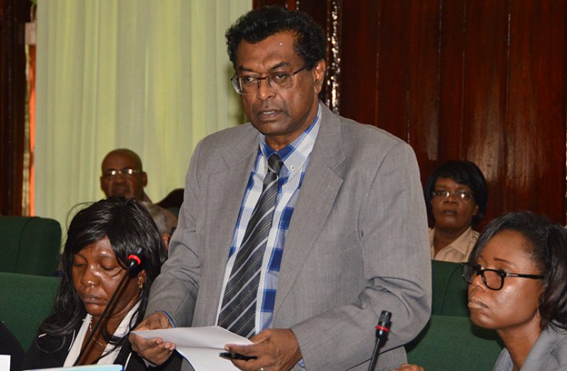 Minister of Public Security Khemraj Ramjattan (Adrian Narine photo)