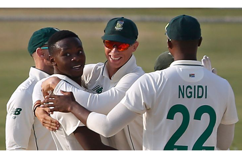 Kagiso Rabada moved to 199 Test wickets with two in a superb new-ball burst in Karachi.