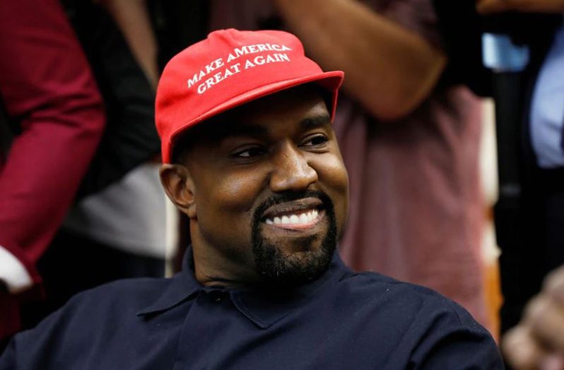 Rapper Kanye West smiles during a meeting with U.S. President Donald Trump to discuss criminal justice reform at the White House in Washington, U.S., October 11, 2018. REUTERS/Kevin Lamarque/File Photo
