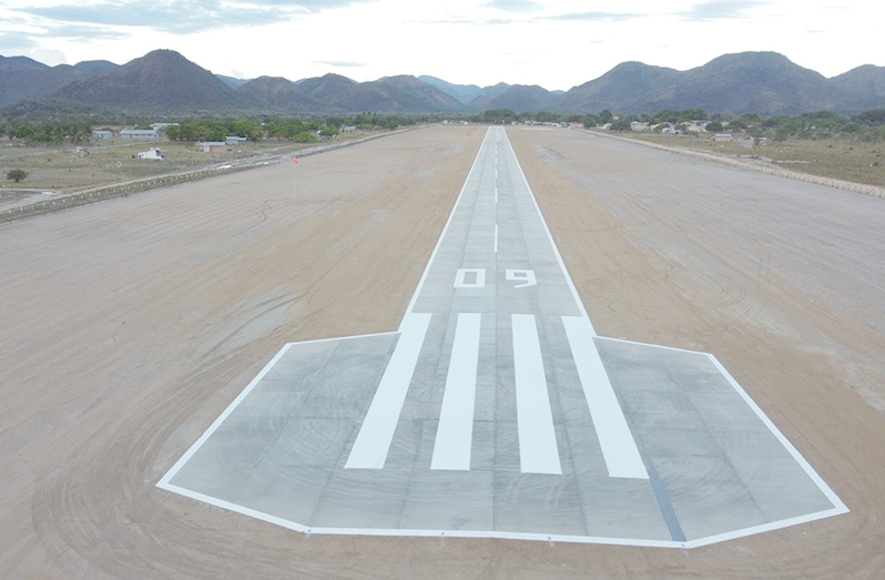 The recently commissioned modern airstrip in the hinterland community of Karasabai will benefit more than 1,200 Guyanese