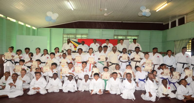 Flashback! Sensei Wong stands with his successfully graded students.