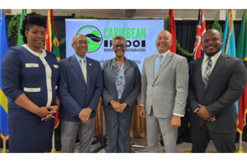 New Chairperson of the Caribbean Regional Anti-Doping Organization (RADO), Dr Karen Pilgrim (centre) with members of the Executive Committee