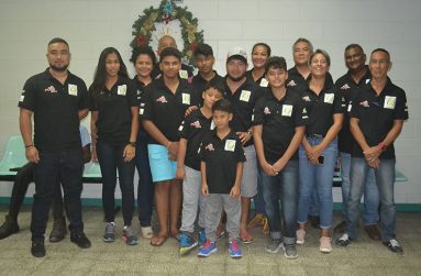 Team Guyana prior to departing the Cheddi Jagan International Airport