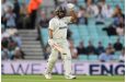 Karun Nair celebrates his fifty at The Oval•(Getty Images)