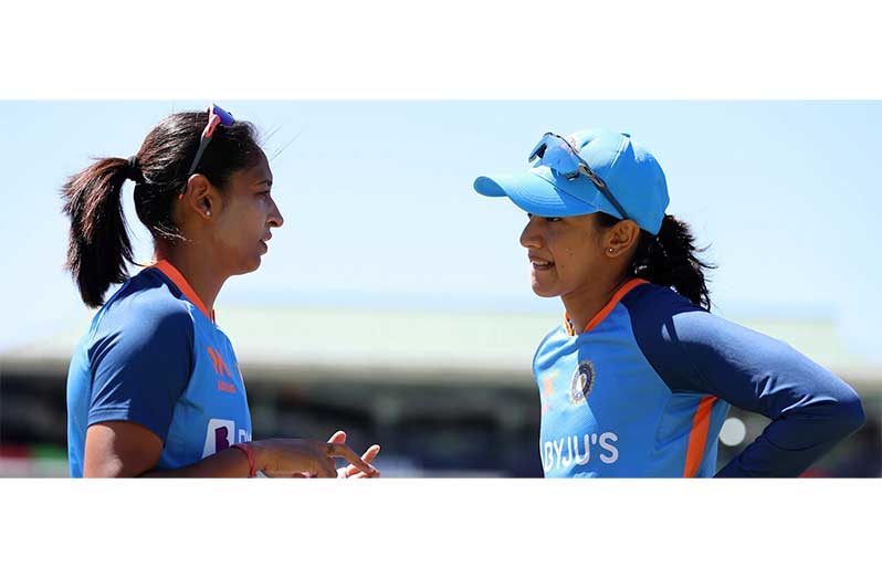 Skipper Harmanpreet Kaur, left, and her deputy Smriti Mandhana