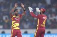 Keemo Paul celebrates a wicket with Shai Hope•(BCCI)