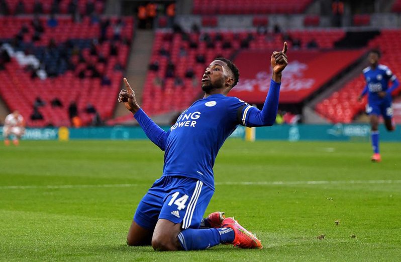 Kelechi Iheanacho of Leicester City celebrates (Image credit: Getty Images)