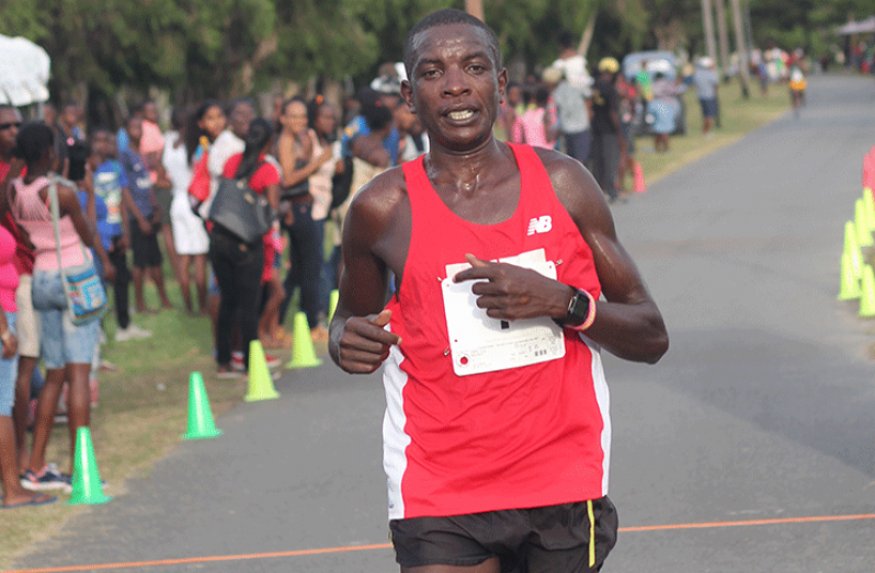 Alex Ekesa won the Guyana leg of the South American 10K race.
